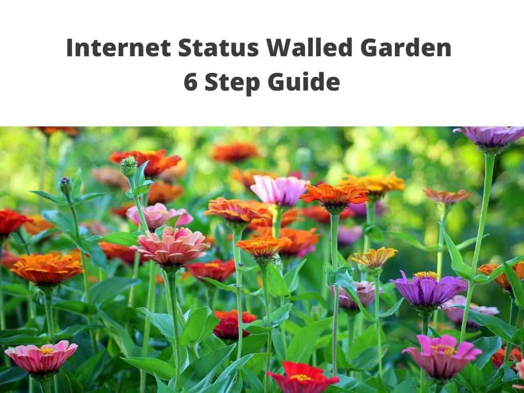 Internet Status Walled Garden - 6 Step Guide