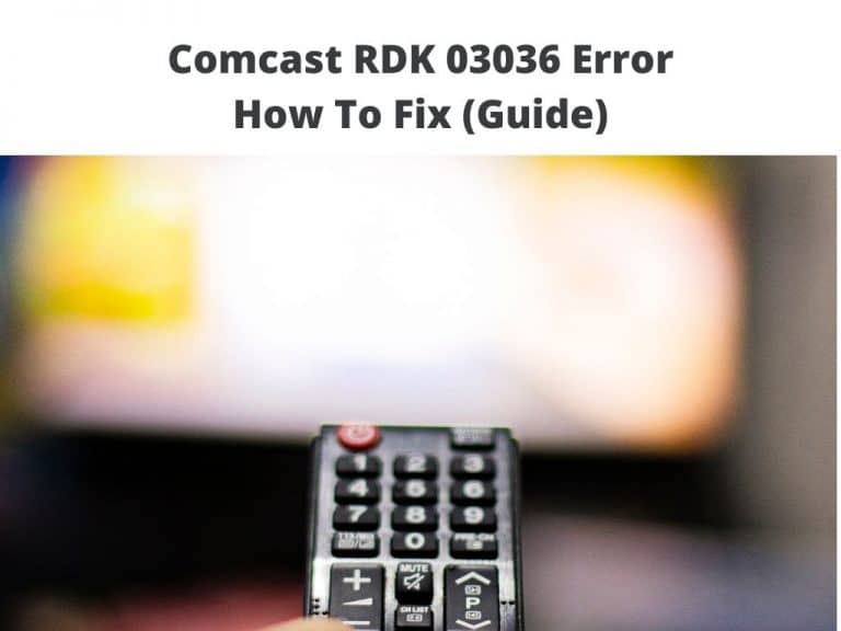 Comcast RDK 03036 Error - how to fix guide