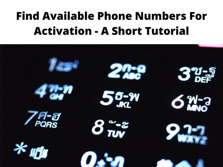 Find Available Phone Numbers For Activation