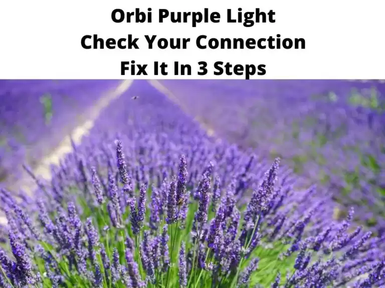 Orbi Purple Light Check Your Connection Fix It In 3 Steps