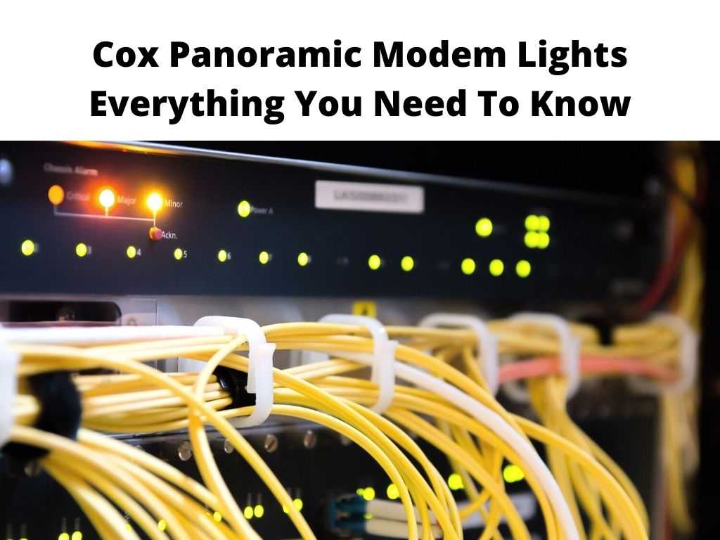 Cox Panoramic Modem Lights Everything You Need To Know