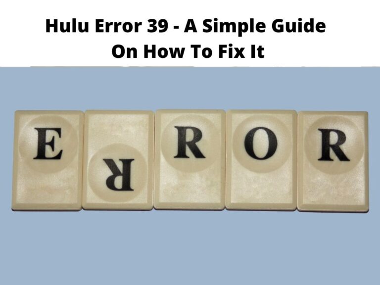 Hulu Error 39