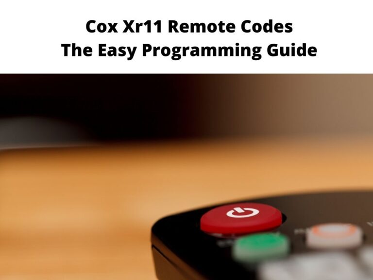 Cox Xr11 Remote Codes
