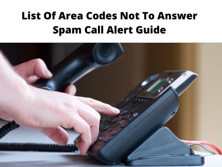 List Of Area Codes Not To Answer