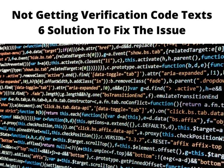 Not Getting Verification Code Texts