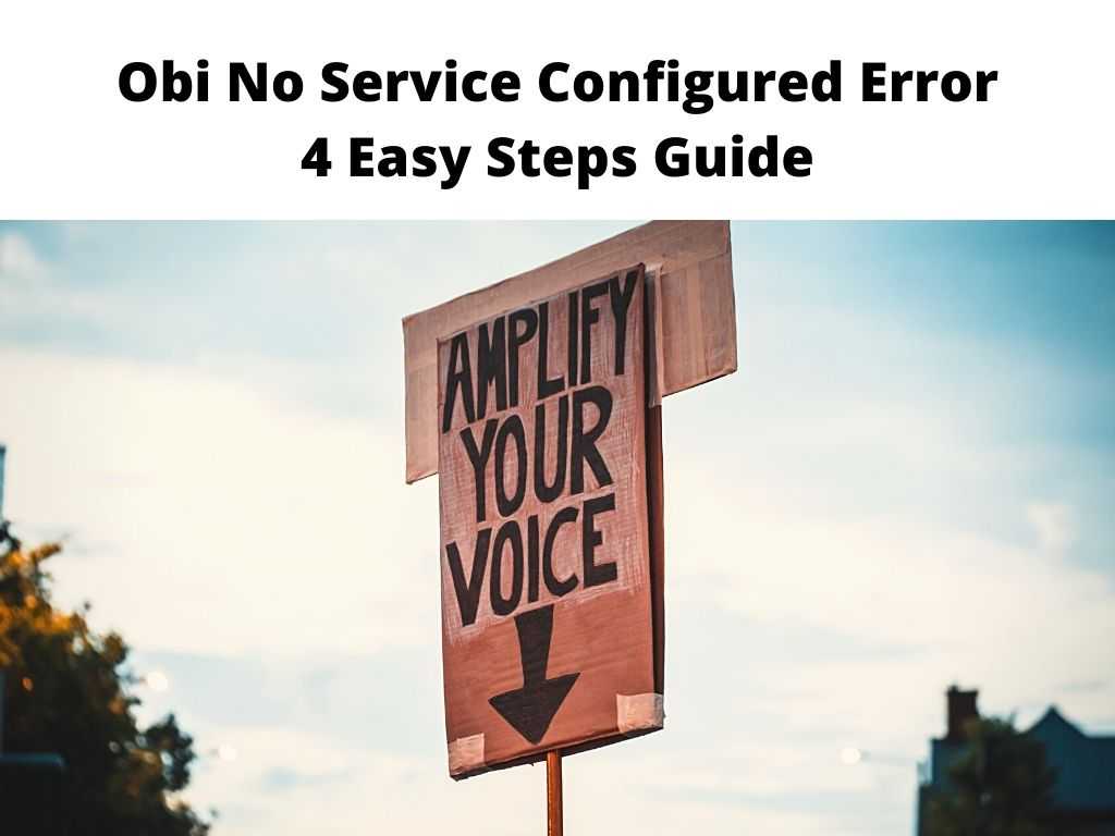 Obi No Service Configured Error