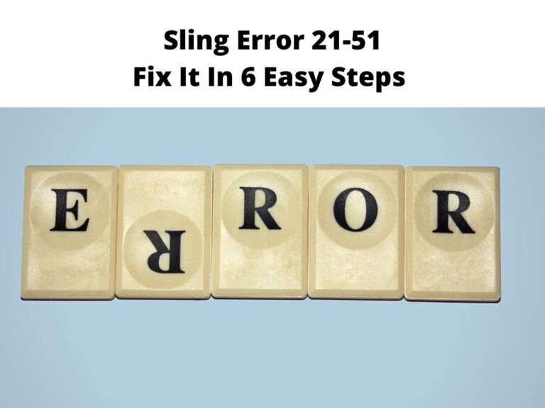 Sling Error 21-51