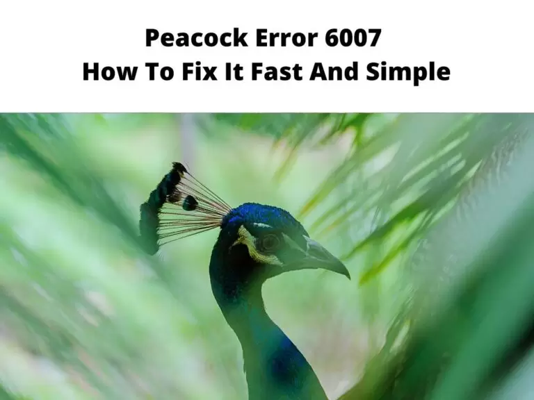 Peacock Error 6007