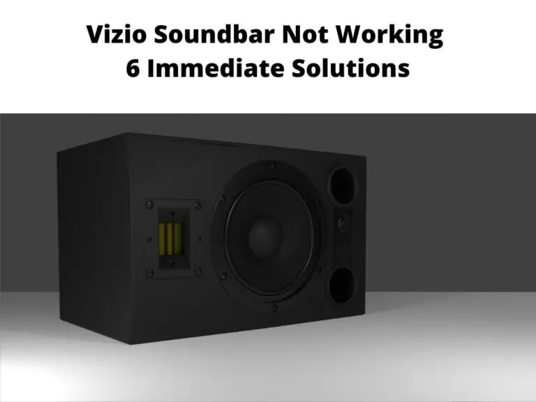 Vizio Soundbar Not Working