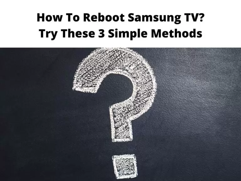 How To Reboot Samsung TV