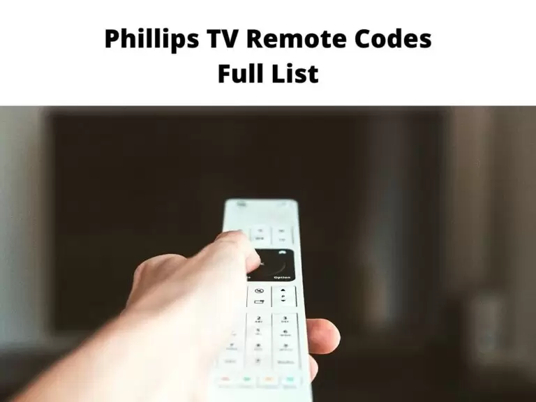 Phillips TV Remote Codes