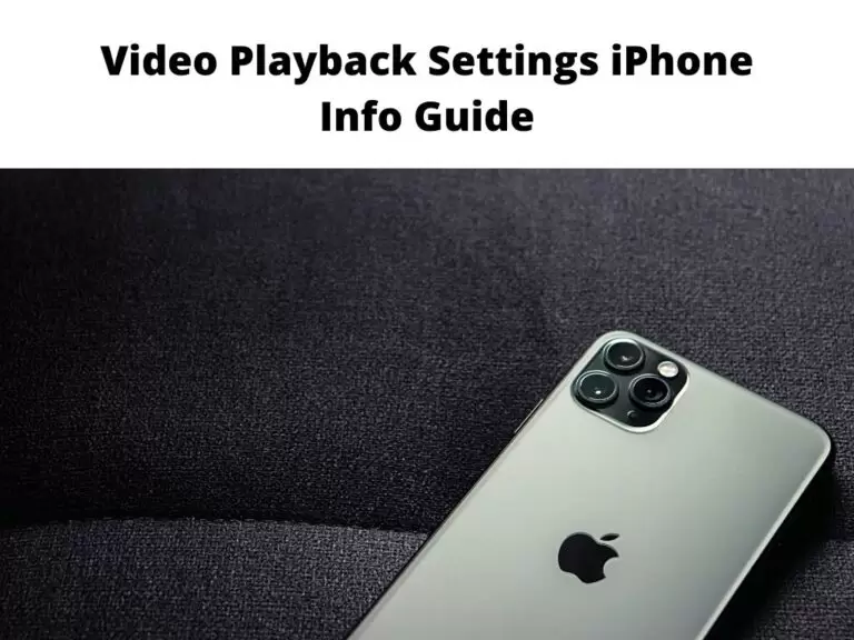 Video Playback Settings iPhone