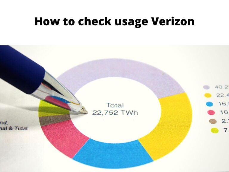 How to check usage Verizon