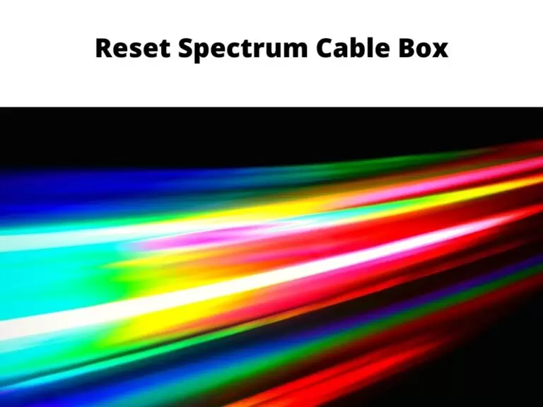 Reset spectrum cable box