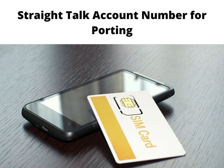 Straight Talk Account Number for Porting