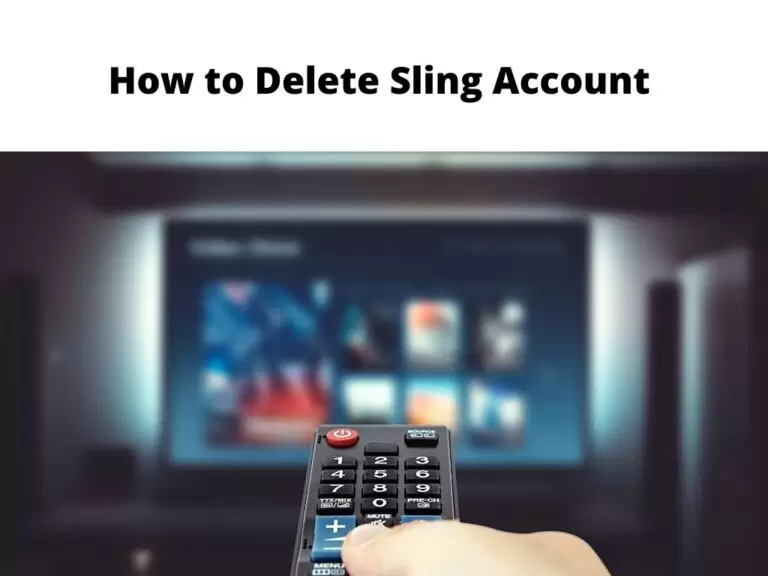 how to delete sling account