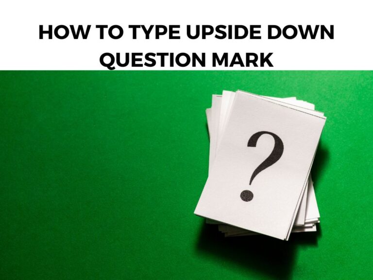 How To Type Upside Down Question Mark