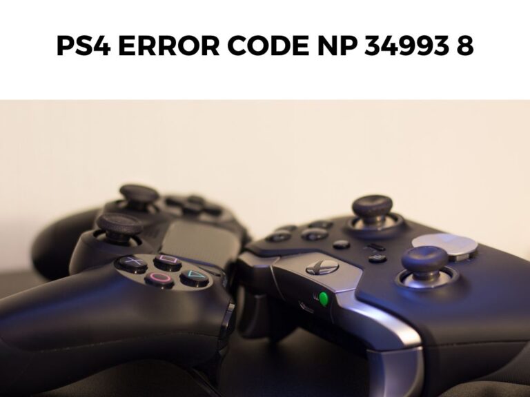 PS4 Error Code NP 34993 8