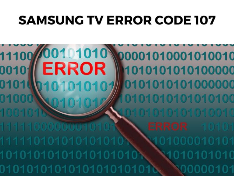 Samsung TV Error Code 107