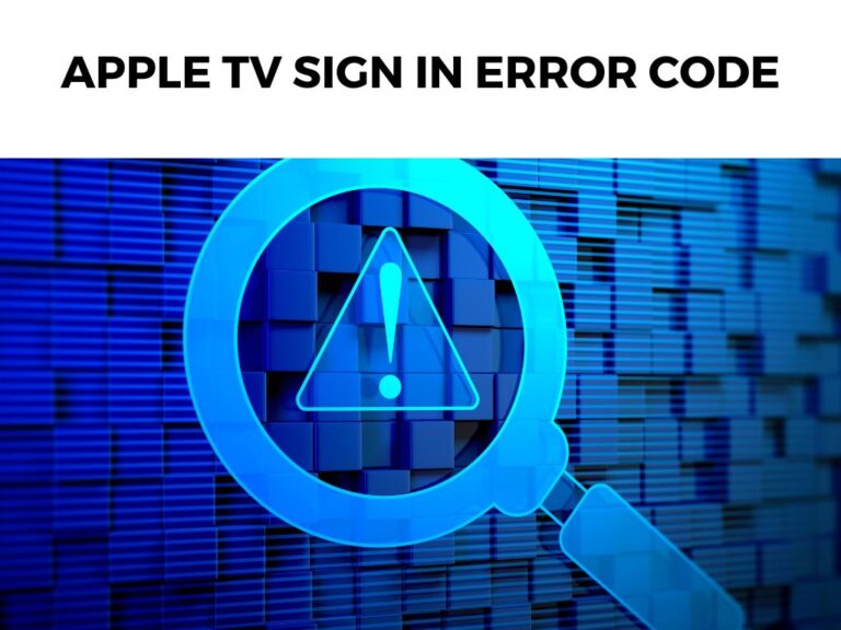 Apple TV Sign In Error Code
