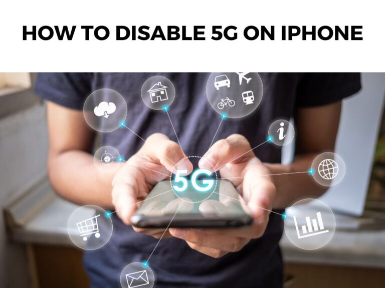 How To Disable 5G On iPhone