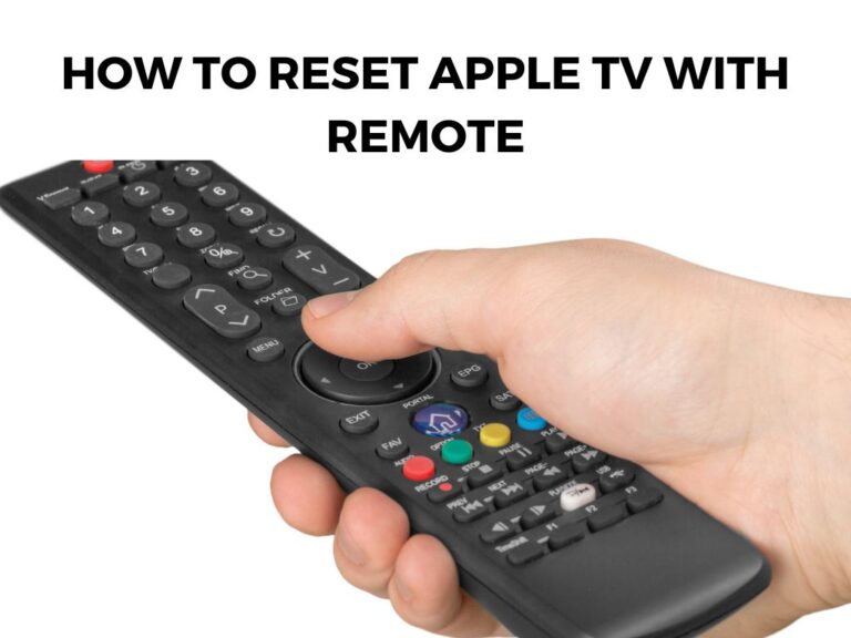 How To Reset Apple TV With Remote